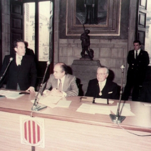 El muy honorable Presidente de la Generalidad de Cataluña en sesión conmemorativa de la RACEF - 03/01/1983