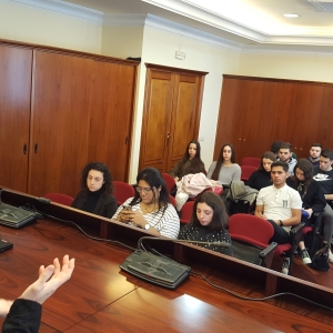 Visit of students from the International University of Catalonia to the RACEF, 02/19/2020 - 02-19-2020