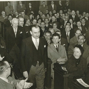 Asistentes al acto del ingreso de José María Sainz De Vicuña y García - Prieto como académico de número, 10/01/1960 - 10/01/1960